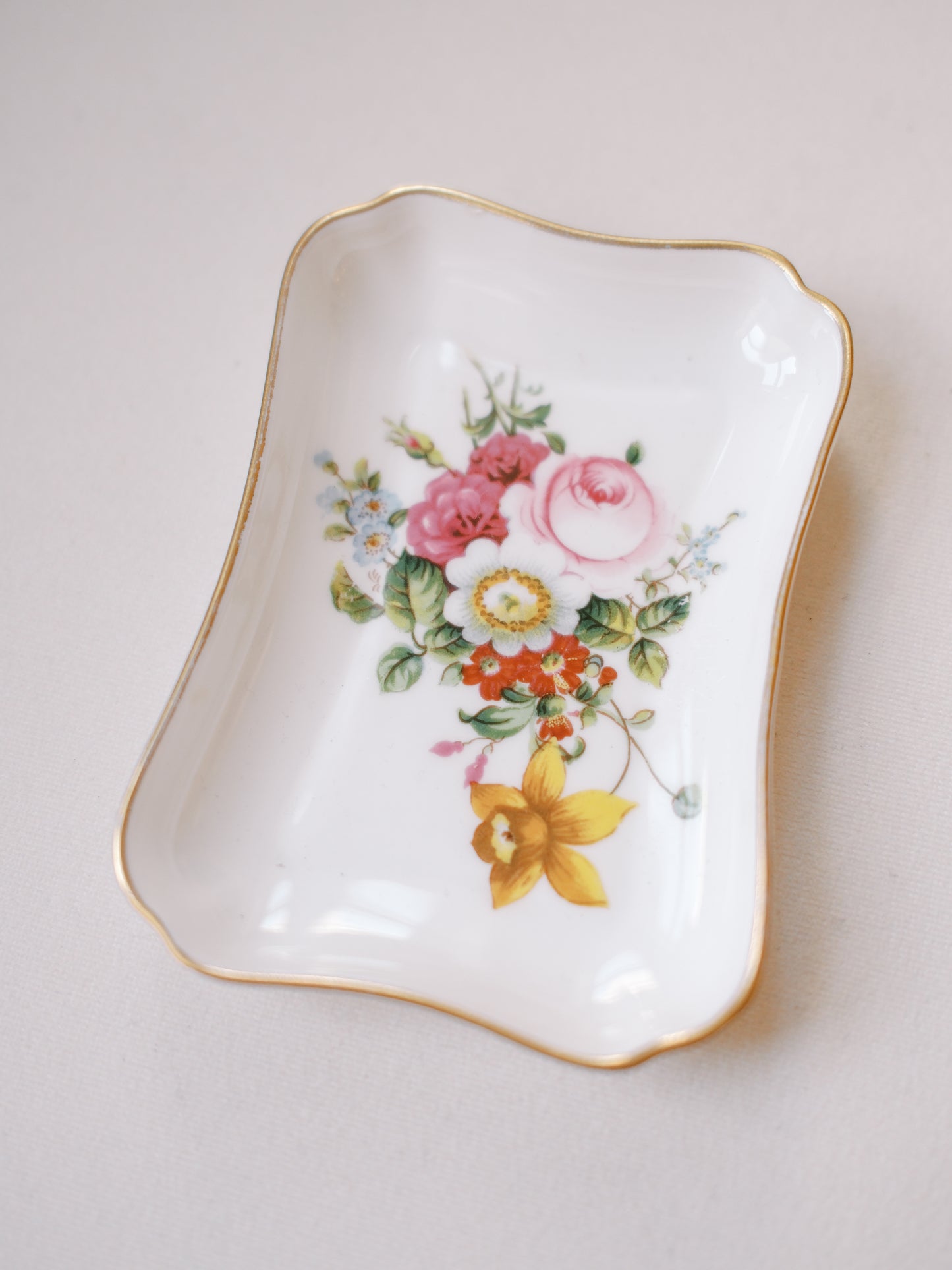 English Floral Spray Dish