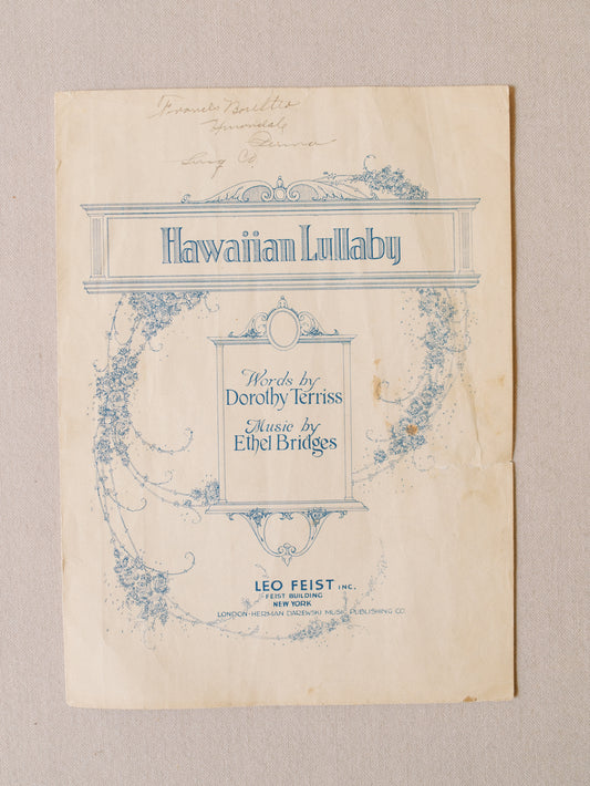 Hawaiian Lullaby Sheet Music