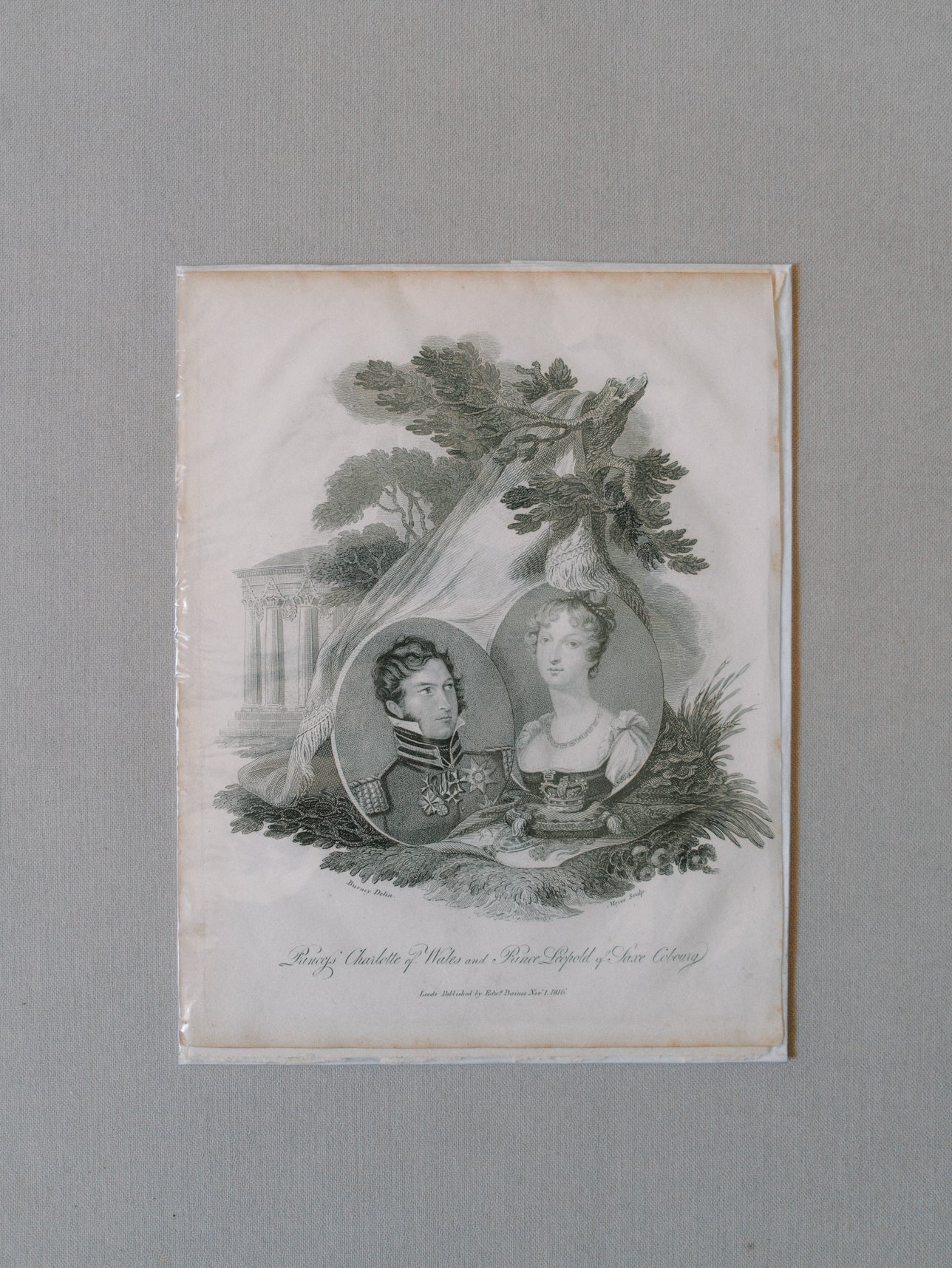 Royal Original Engraving Print 1816
