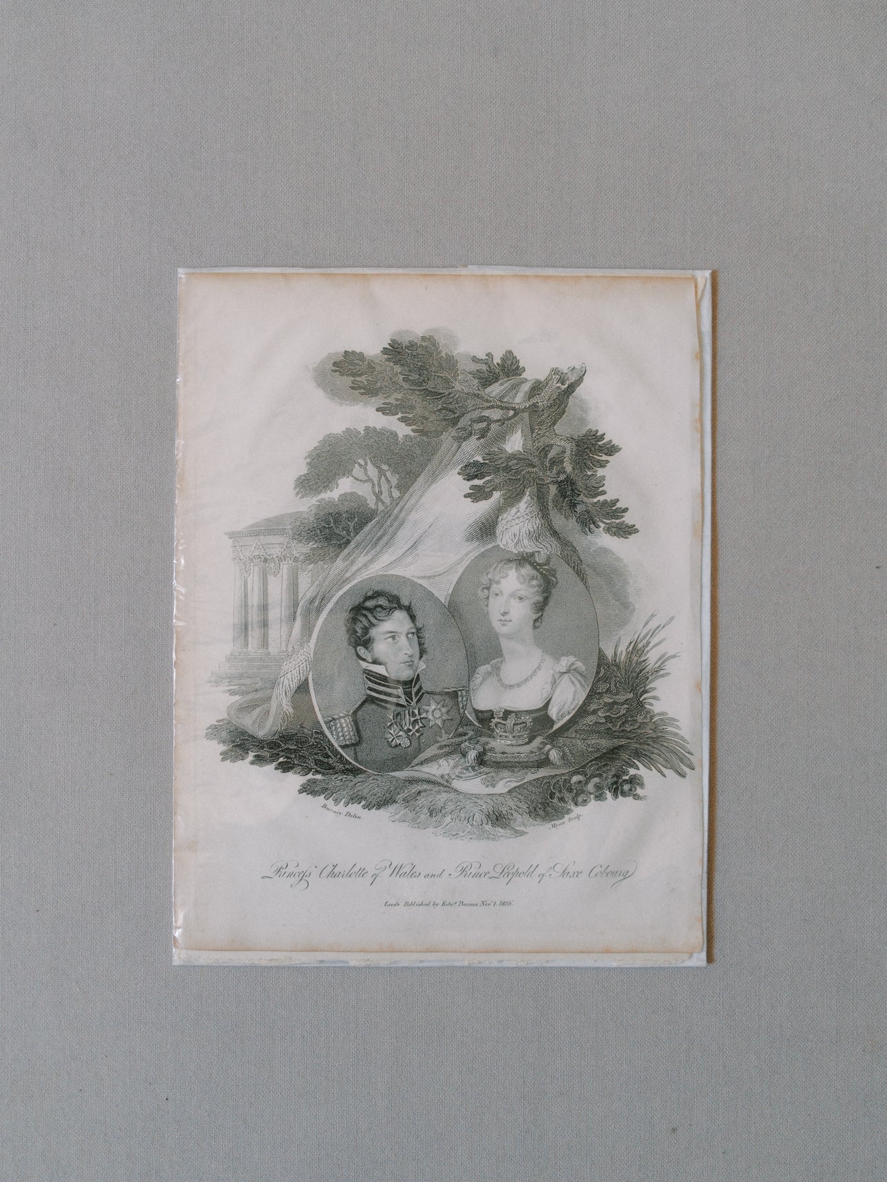 Royal Original Engraving Print 1816