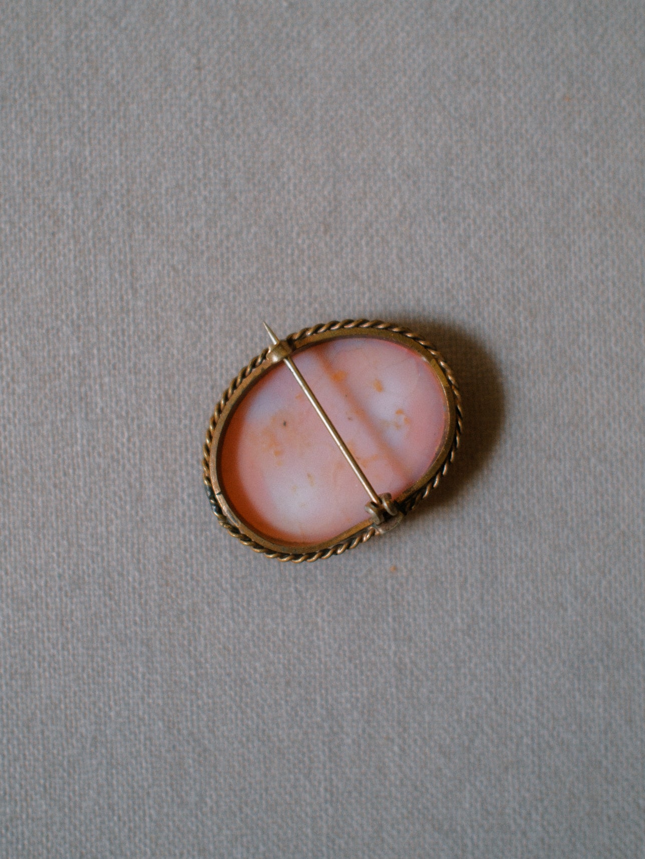 Pink Cameo Brooch