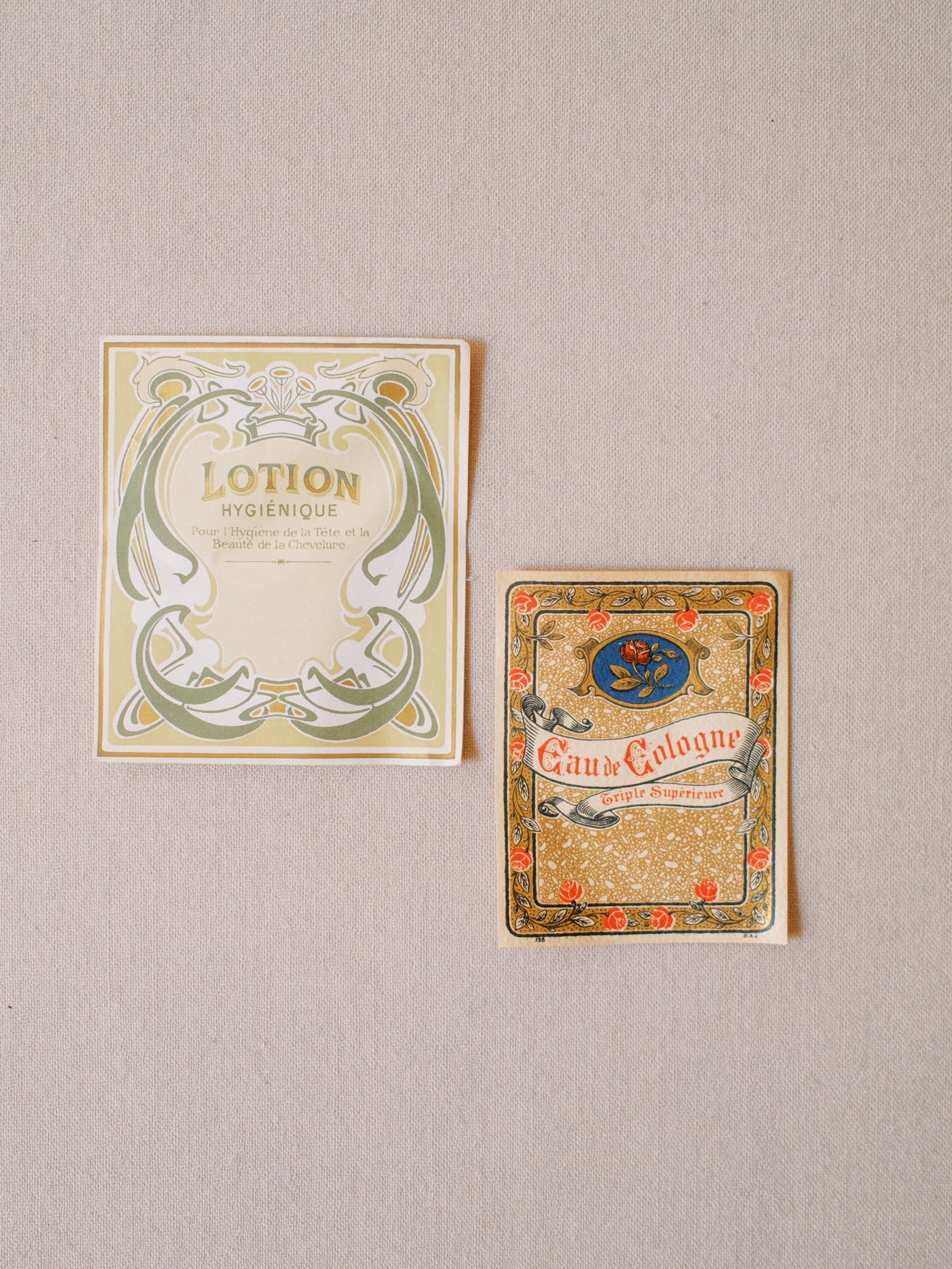 Art Nouveau Cosmetic Labels