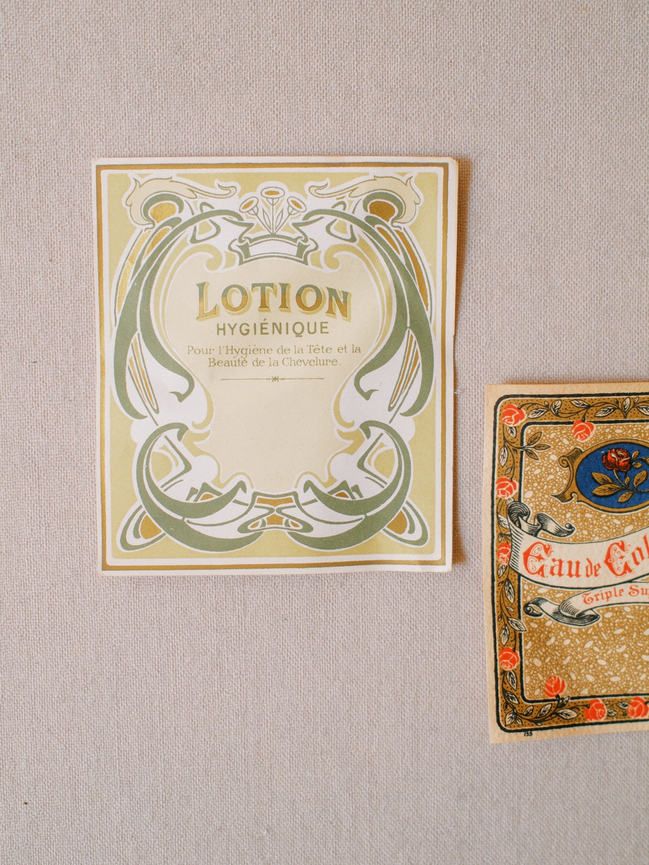 Art Nouveau Cosmetic Labels